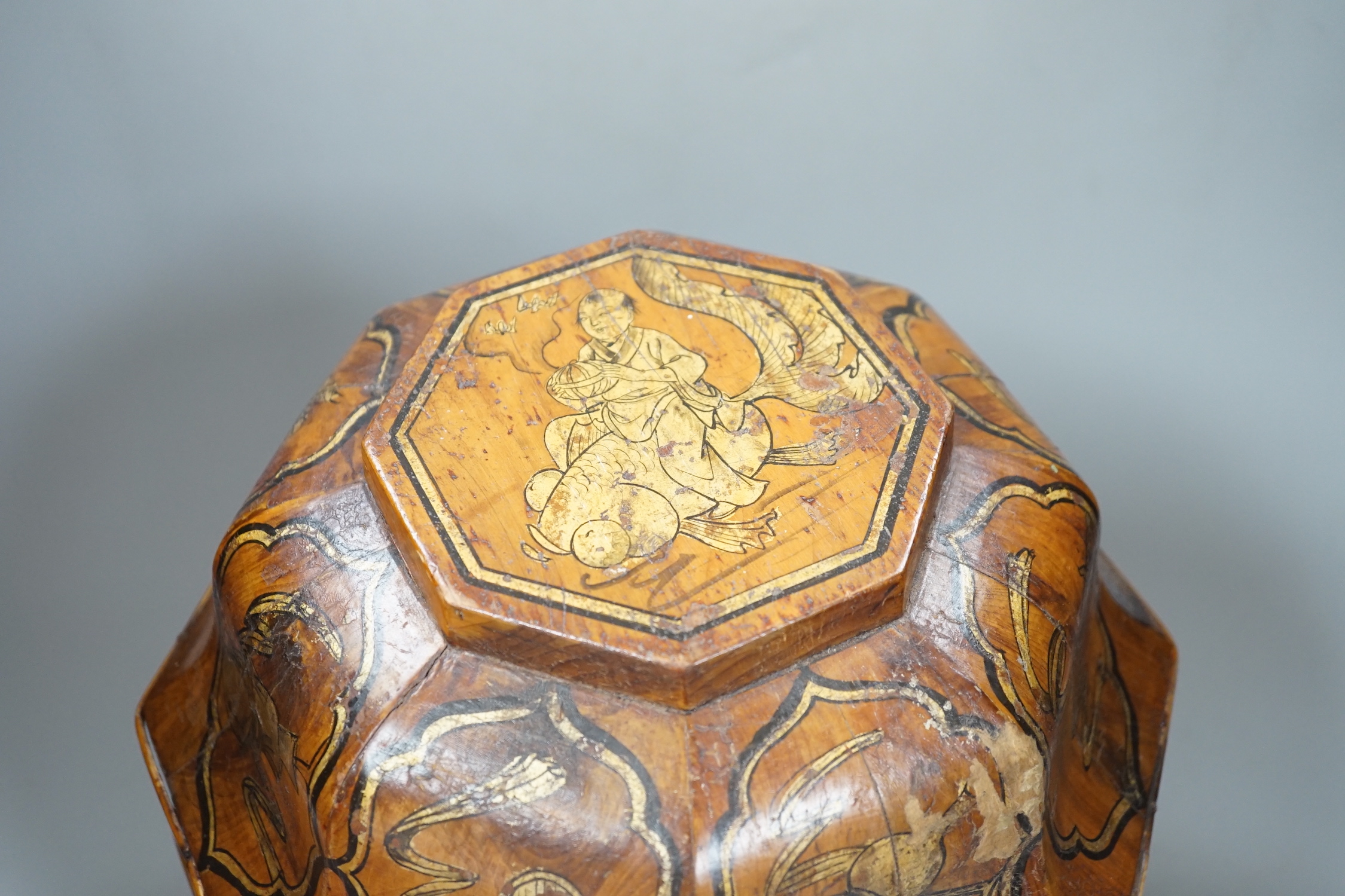 A Chinese picnic box, reversible function, late Qing dynasty, 37cm high